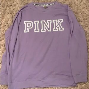 cutest purple PINK light crew neck
